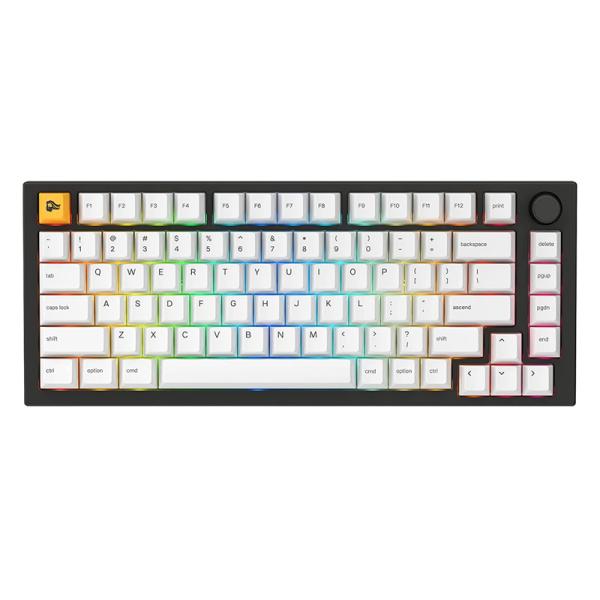 TECLADO GAMING RGB GLORIOUS GMMK PRO TKL MECÁNICO ALÁMBRICO INGLÉS GLO-GMMK-P75-FOX-B NEGRO