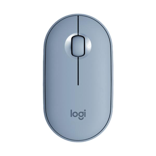 MOUSE LOGITECH PEBBLE M350 INALÁMBRICO BLUETOOTH / NANO RECEPTOR 1000 DPI 910-005773 GRIS AZULADO