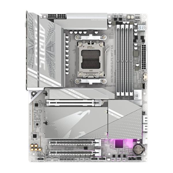 TARJETA MADRE GIGABYTE X870 AORUS ELITE WIFI7 ICE WIFI7 AM5 ATX DDR5 BLANCO