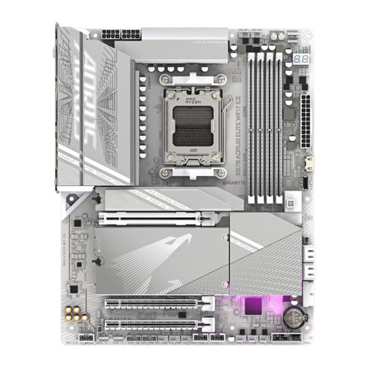 TARJETA MADRE GIGABYTE X870 AORUS ELITE WIFI7 ICE WIFI7 AM5 ATX DDR5 BLANCO