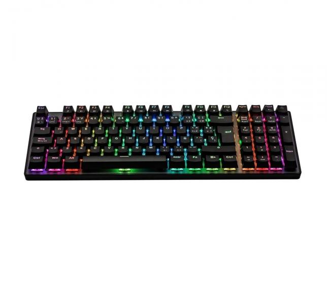 TECLADO GAMING RGB EAGLE WARRIOR KGM582U0003C MECÁNICO ALÁMBRICO USB ESPAÑOL SWITCH VERDE NEGRO