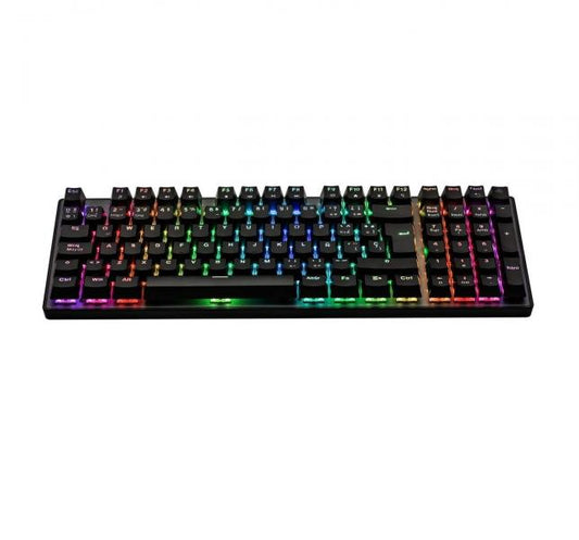 TECLADO GAMING RGB EAGLE WARRIOR KGM582U0003C MECÁNICO ALÁMBRICO USB ESPAÑOL SWITCH VERDE NEGRO
