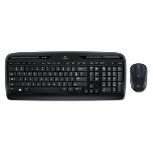 TECLADO LOGITECH MK320 MEMBRANA INALÁMBRICO 2.4 GHZ CON RECEPTOR USB INGLÉS 920-002836 NEGRO