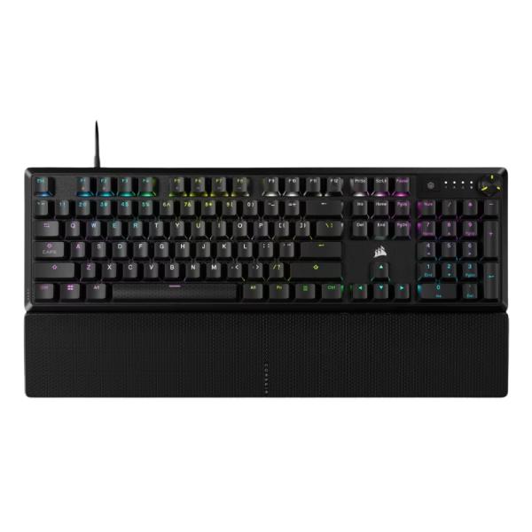TECLADO GAMING RGB CORSAIR K70 CORE MECÁNICO ALÁMBRICO USB INGLÉS SWITCH ROJO CH-910981E-NA NEGRO