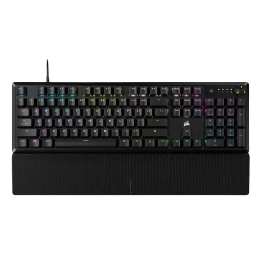 TECLADO GAMING RGB CORSAIR K70 CORE MECÁNICO ALÁMBRICO USB INGLÉS SWITCH ROJO CH-910981E-NA NEGRO