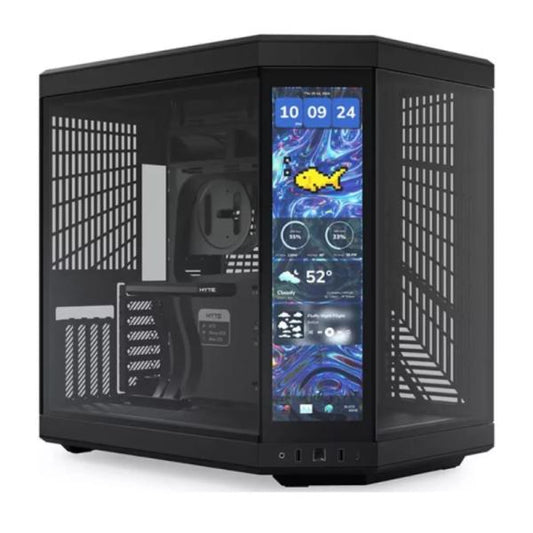 CASE GAMING HYTE Y70 TOUCH INFINITE MID TOWER SIN VENTILACIÓN INCLUIDA CON PANTALLA TÁCTIL DE 14.5" GEN 2 CS-HYTE-Y70TI-BB NEGRO