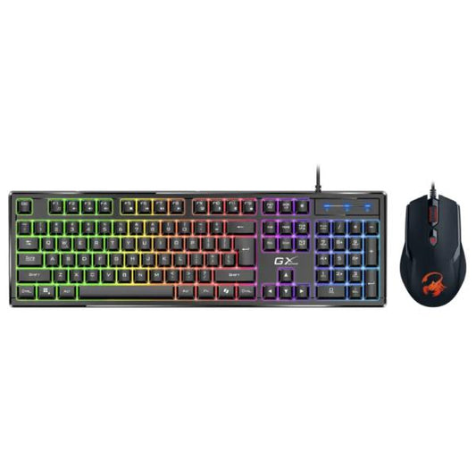 TECLADO Y MOUSE GAMING RGB GENIUS SCORPION KM-GX6 ALÁMBRICO USB ESPAÑOL 31330010401 NEGRO