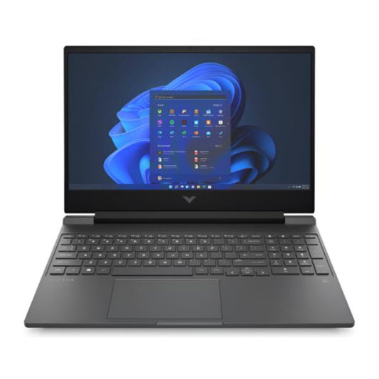 LAPTOP HP VICTUS 15-2082WM GAMING 15.6" RYZEN 5 8645HS 8GB 512GB SSD TV NVIDIA GEFORCE RTX 4050 6GB WIN 11 HOME INGLES A14MNUA#ABA NEGRO