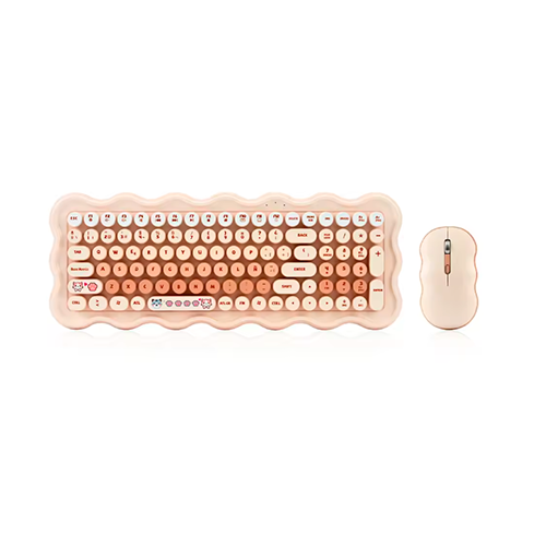 SET TECLADO MOUSE INALAMBRICO SW98 NARANJA