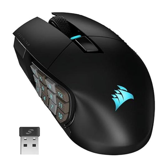 MOUSE GAMING RGB CORSAIR M75 INALÁMBRICO BLUETOOTH 26000 DPI CH-931D010-NA NEGRO