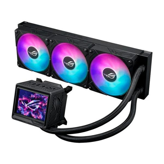ENFRIAMIENTO LIQUIDO RGB ASUS ROG RYUJIN III 360 ARGB EXTREME 3 EN 1 360MM  LGA 1851 / 1700 / 1200 / 115X Y AM5 / AM4 CON PANTALLA LCD DE 3.5" 90RC0131-M0EAY0 NEGRO