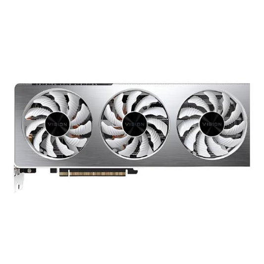 TARJETA DE VIDEO GIGABYTE GEFORCE RTX 3060 TI VISION OC 8G GDDR6 1755 MHZ GV-N306TVISION OC-8G PLATEADO