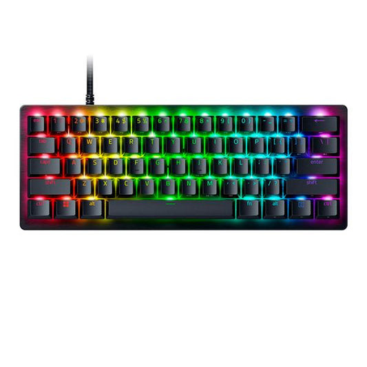 TECLADO GAMING RGB RAZER HUNTSMAN V3 PRO MINI MECÁNICO ALÁMBRICO USB INGLÉS RZ03-04990200-R3U1 NEGRO