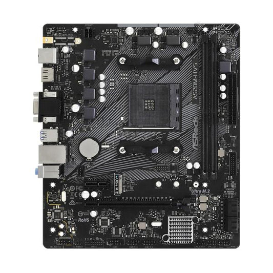 TARJETA MADRE ASROCK A520M HVS AM4 MICRO ATX DDR4 NEGRO