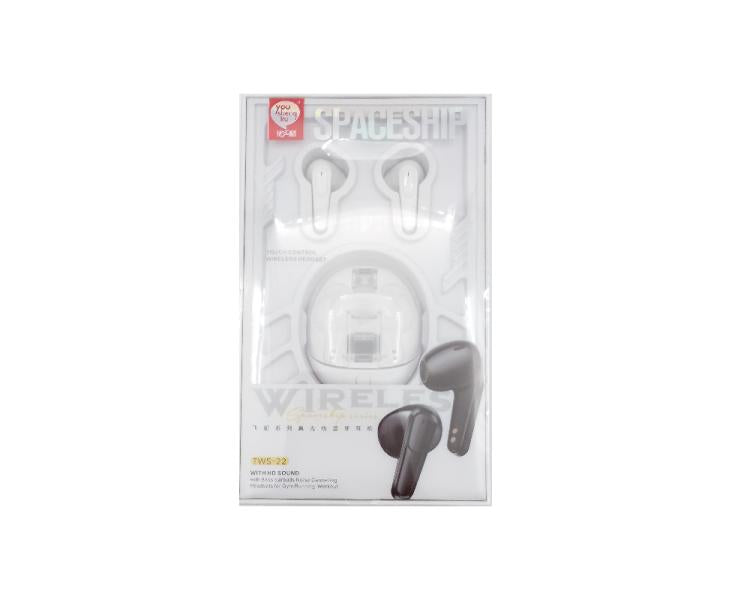 AUDIFONOS MANOS LIBRES BLUETOOTH TWS-22 YOUSHENGKU BLANCO