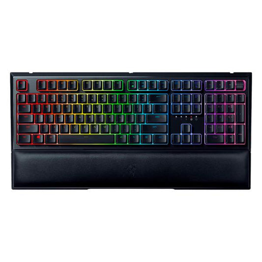 TECLADO GAMING RGB RAZER ORNATA V2 MEMBRANA  ALÁMBRICO USB INGLÉS RZ03-03380200-R3U1 NEGRO