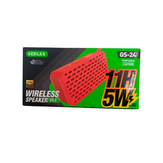 PARLANTE BLUETOOTH GS-24 GERLAX ROJA