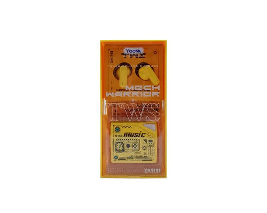 AUDIFONO MANOS LIBRES BLUETOOTH YKS191 YOOKIE AMARILLO