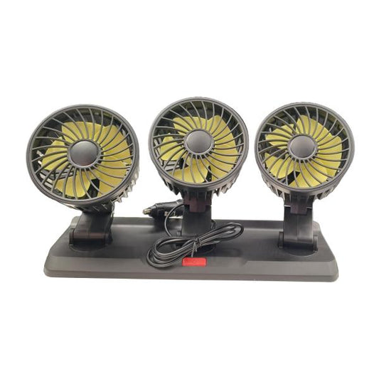 VENTILADOR PARA CARRO F301-3 LUCKY HAWK NEGRO