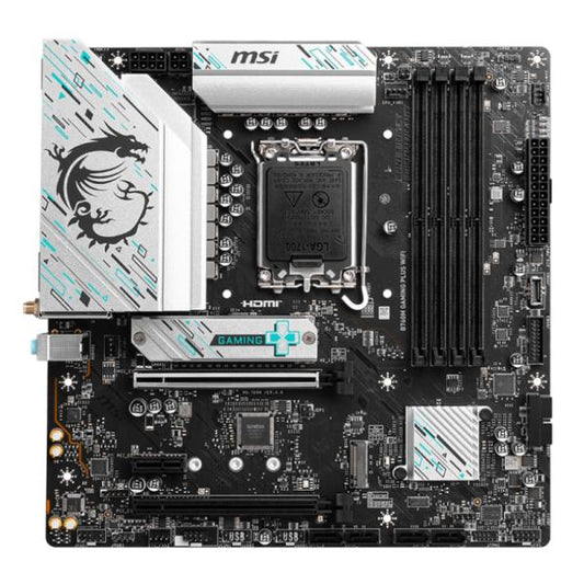 TARJETA MADRE MSI B760M GAMING PLUS WIFI LGA1700 MATX DDR5 911-7D99-032 NEGRO / BLANCO