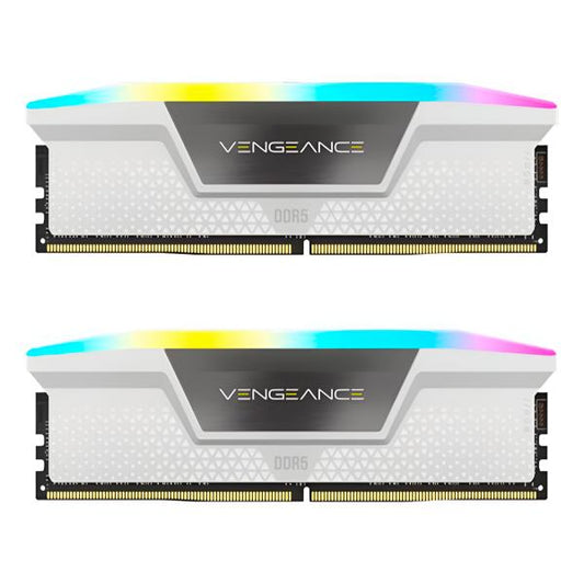 MEMORIA PC 64GB DDR5 5200MHZ (2 X 32GB) CORSAIR VENGEANCE RGB BLANCO CMH64GX5M2B5200C40W