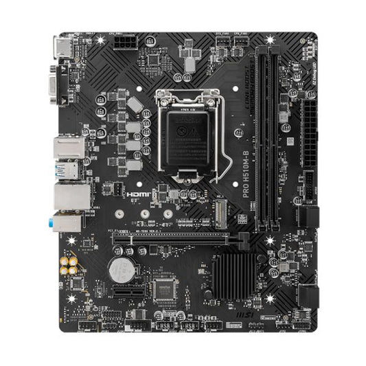 TARJETA MADRE MSI PRO H510M-B LGA1200 M-ATX DDR4 911-7E05-013 NEGRO