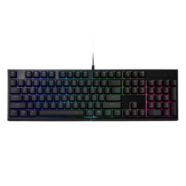 TECLADO GAMING  RGB COOLER MASTER MEM-CHANICAL ALÁMBRICO USB INGLÉS MK-110 MK-110-KKMF1-US NEGRO