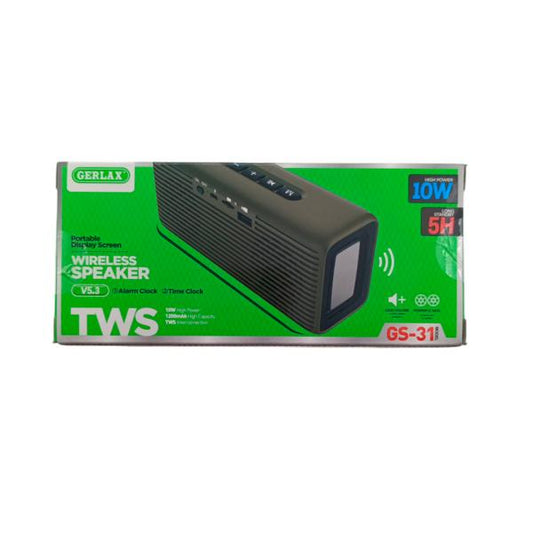 PARLANTE BLUETOOTH GS-31 GERLAX GRIS