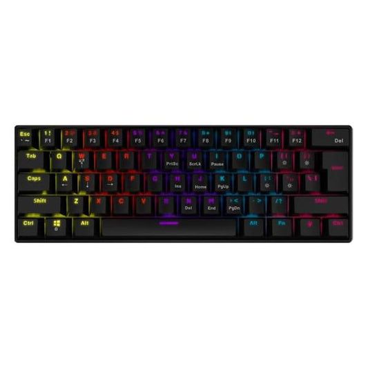 TECLADO GAMING RGB XPG SUMMONER MINI MECÁNICO ALÁMBRICO USB INGLÉS SWITCH NEGRO SUMMONERMINI61BK-BKCES NEGRO