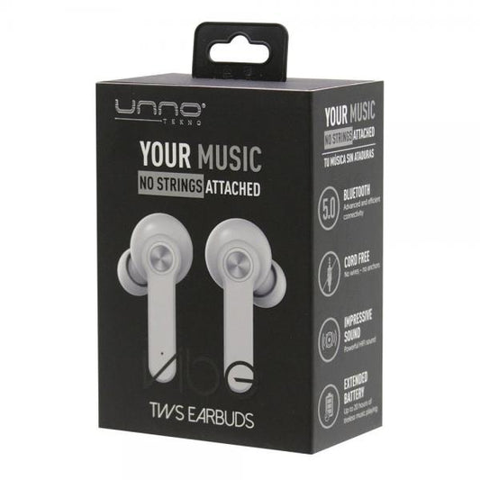 AUDIFONO UNNO TEKNO VIBE TWS INALÁMBRICO BLUETOOTH HS7505WT BLANCO