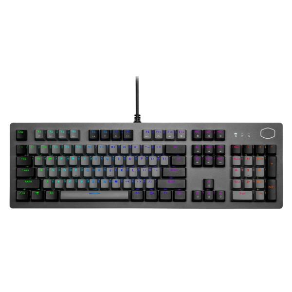 TECLADO GAMING RGB COOLER MASTER CK352 MECÁNICO ALÁMBRICO USB INGLÉS SWITCH ROJO CK-352-GKMR1-US NEGRO / GRIS