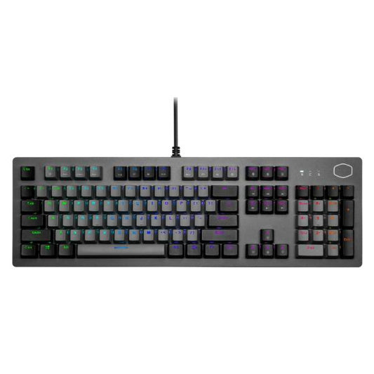 TECLADO GAMING RGB COOLER MASTER CK352 MECÁNICO ALÁMBRICO USB INGLÉS SWITCH ROJO CK-352-GKMR1-US NEGRO / GRIS