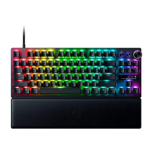 TECLADO GAMING RGB RAZER HUNTSMAN V3 PRO TKL MECÁNICO ALÁMBRICO USB INGLÉS RZ03-04980200-R3U1 NEGRO
