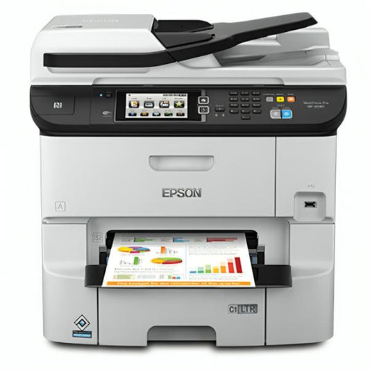 IMPRESORA EPSON WORKFORCE WF-6590 MULTIFUNCIONAL INALAMBRICA ETHERNET PCL/PS 24 ISO PPM C11CD49201