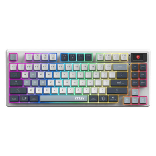 TECLADO GAMING RGB MSI FORGE GK600 TKL WIRELESS SKY MECÁNICO INALÁMBRICO BLUETOOTH INGLÉS S11-43CEP01-HH9 BLANCO / NEGRO