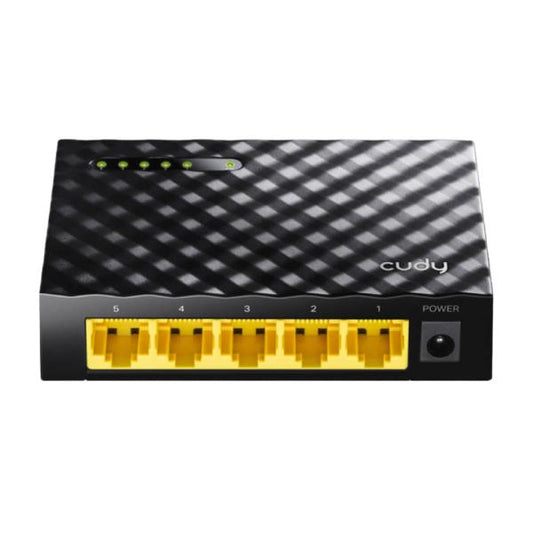 SWITCH  CUDY  GS105D 4.0 5 PUERTOS GIGABIT ETHERNET 140 M GIGABIT NO ADMINISTRABLE NEGRO