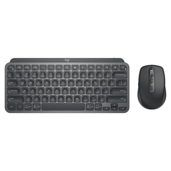 TECLADO Y MOUSE LOGITECH MX KEYS MINI COMBO FOR BUSINESS MEMBRANA INALÁMBRICO ESPAÑOL 920-011053 NEGRO