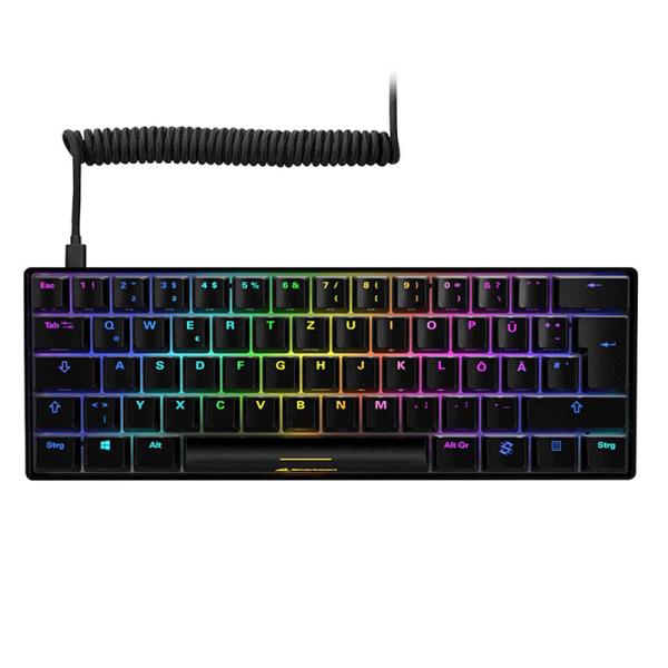 TECLADO GAMING RGB SHARKOON SKILLER SGK50 S4 TKL MECÁNICO ALÁMBRICO USB INGLÉS SWITCH AZUL 4044951033836 NEGRO